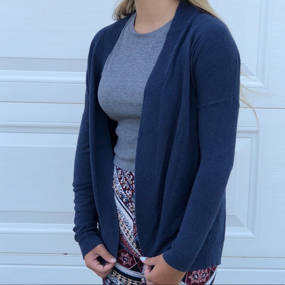 Blue cardigan